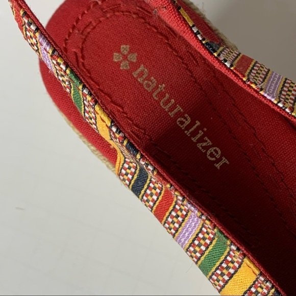 Naturalizer Berlynn multi-colored canvas elastic slingback espadrille wedge 7m - Picture 11 of 12